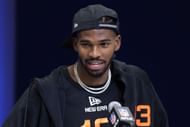 Shedeur Sanders at 2025 NFL Scouting Combine - Source: Getty